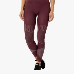 SPANX Maroon, burgundy, or wine colored Moto Textured Leggings